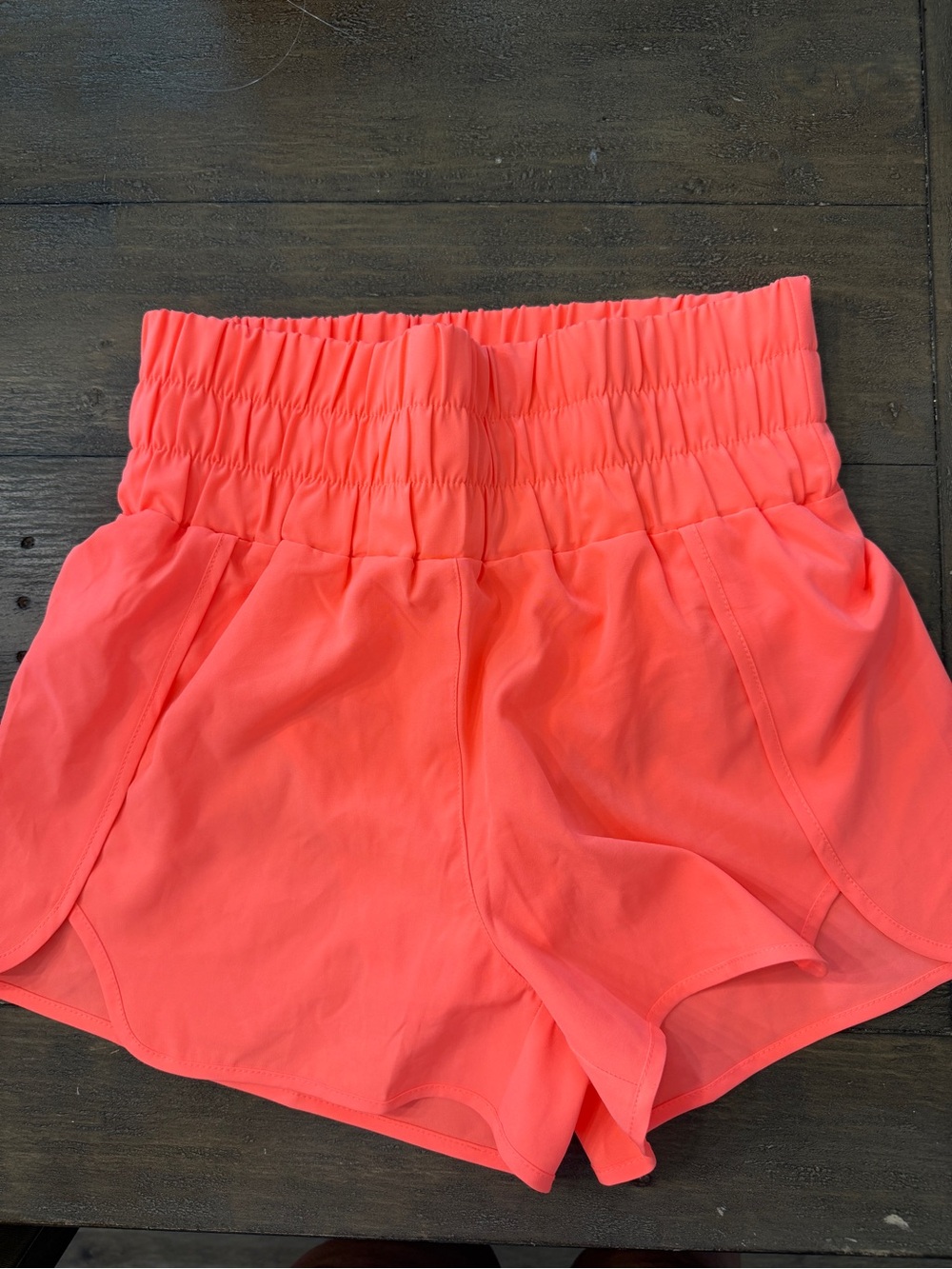 Women's High-Rise Athletic Shorts in Coral Pink
